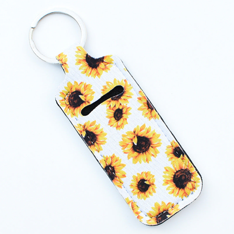 Wholesale Cactus Leopard Print Rose Flower Lipstick Set Keychain
